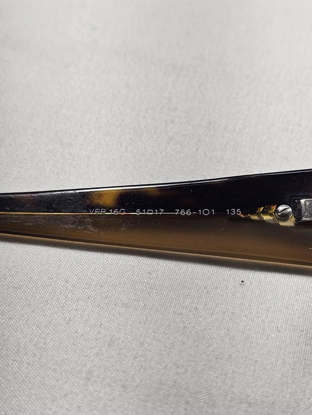 PRADA VPR16G Brown Havana Beige Eyeglasses Frames Only Italy 51-17-135 *read* - Picture 10 of 12